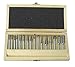 Carbide Bur Set, Dbl Cut, 1/4 in, 16 Pcs