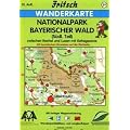Fritsch Karten, Nr.59, Nationalpark Bayerischer Wald: S�dlicher Teil. Zwischen Rachel und Lusen mit Gehegezone. Mit touristischen Hinweisen auf der R�ckseite und farbiger Wegemarkierung