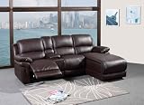 2pc Traditional Modern Sectional Leatherette Recliner Sofa Set, MF-3128-S1