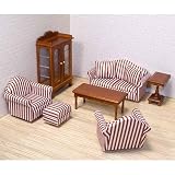 Melissa & Doug Deluxe Doll-House Furniture- Living Room Set