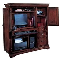 Hot Sale Chocolate Patina Computer Armoire Chocolate Patina