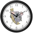 Cartoon Koala Bear Animal Wall Clock by WatchBuddy Timepieces (Slate Blue Frame)