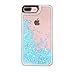 iPhone 7 Plus Case, Caka iPhone 7 Plus Hard Case Flowing Liquid Floating Luxury Bling Glitter Sparkle Case Cover Fashion Design for iPhone 7 Plus - (Blue)