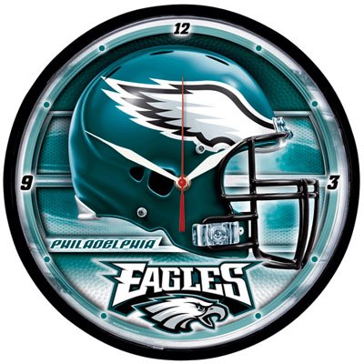 Philadelphia Eagles Round Clock