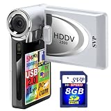 SVP HDDV-2300-Silver 11MP Max 2.4-inch LCD Digital Video Camcorder with Speaker + FREE SVP 8GB SDHC Memory Card