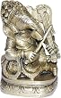 Handcrafted Gifts Sitting Statue Ganesha Brass Playing Violin 2.5 x 2.5 x 4 inches