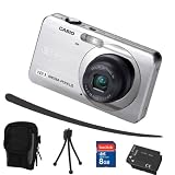 Casio Exilim EX Z90 silber + Mega Zubehör ( 8GB + Tasche + 2Akkus + KFZ )