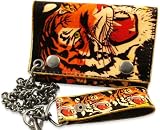 Tattoo Style Vintage Leather Chain Wallet (Raging Tiger) Reviews 51 Cs6wDsqL. SL160 Tattoo Style Vintage Leather Chain Wallet (Raging Tiger) Reviews