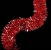 15' Fancy Red Hot Christmas Tinsel Garland - Unlit