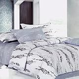 IMAGE OF Handmade 100% Cotton Leaf Design Printed Bedsheet Set, Best Holiday Season Gift (Free Shipping) Bdst0003
