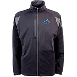 NFL Men's Detroit Lions Desert Dry Full Zip Jacket (Black/Gunmetal, X-Large)
