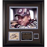 Rusty Wallace Framed 8x10 Photograph with Autographed Plate and Race Used Tire