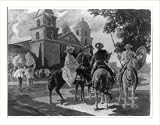 Historic Print (L): Santa Barbara mission, Alta Calif.; 1800