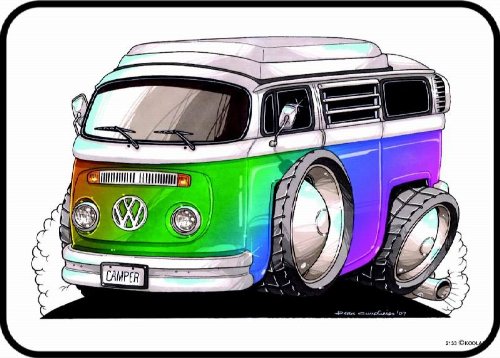 Vw Camper Volkswagen Koolart Mouse Mat (personalised Free)2133 Picture
