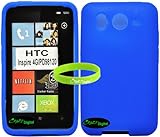 Premium Blue Silicon Skin Case for HTC Inspire 4G. CrazyOnDigital Retail Pa ....