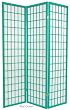 Unique Colors - 6ft. Window Pane Japanese Screen Room Divider - 4 Sizes - Royal Blue, Azure, Turquoise