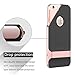 iPhone 6S Case, Rock Classic Shell Hybrid Double Layer Shock Absorbing Armor Case Cover with Kickstand for Apple iPhone 6S / iPhone 6 4.7 inch (Rose Gold/Black)