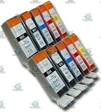 10 Chipped Compatible Canon Pixma PGI-525 & CLI-526 Ink Cartridges Ink Cartridge for the Canon Pixma MG8150 Printer from 'The Ink Squid': 2 x PGI-525Bk - Black; 2 x CLI-526bk - Black; 2 x CLI-526C - Cyan (Blue); 2 x CLI-526M - Magenta (Red); 2 x CLI-526Y - Yellow. Fully Compatible with the Canon Pixma iP4850 MG5150 MG5250 MG6150 MG8150 MX882 MX885 iX6250 & iX6550 Printer Models. The Latest Chips, the Maximum ML Capacity of any Compatible Ink Cartridge. 2 Year Guarantee on all Cartridges.