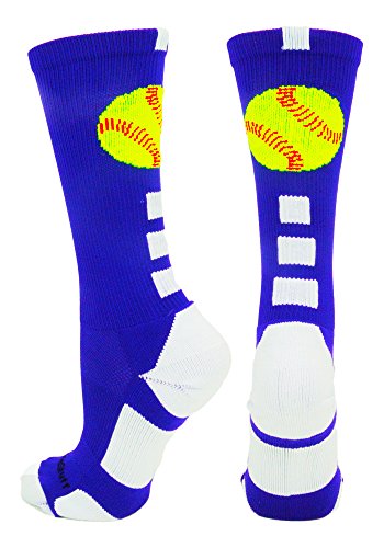 MadSportsStuff Softball Logo Crew Socks