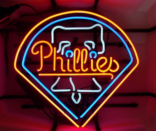 NEW PHILADELPHIA PHILLIES BEER REAL GLASS NEON LIGHT BAR PUB SIGN 19*15 at Amazon.com