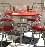 Red Soda Shoppe Round Table