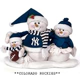 16.5" MLB Colorado Rockies Plush Snowman Family Christmas Decoration