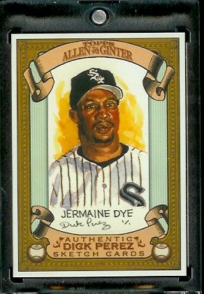 2007 Topps Allen & Ginter Dick Perez # 6 Jermaine Dye Chicago White Sox Baseball Card