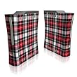 Red Plaid Design Xbox 360 Concole Protector Skin Decal Sticker