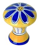 Atlas Homewares 2A100 1-3/4-Inch Blue Daisy Ceramic Knob, Ceramic