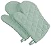 DII Basic Terry Collection 100% Cotton Quilted, Oven Mitt, Mint, 2 Piece