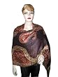 Designer Maroon Brown Paisley India Pashmina Shawl Throw