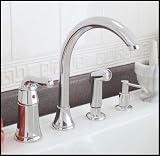 Chrome Single Lever Handle Kitchen Faucet with Sprayer and Soap Pump