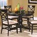 Contemporary Design Black 48" Round Dining Table
