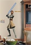 Obi-Wan Kenobi - Star Wars: The Clone Wars (Glow-in-the-Dark) Peel & Stick Giant Wall Mural Applique