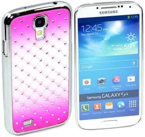 BlueMart ® Diamond Design Series Bling Hard Case for Samsung Galaxy S4 IV / i9500 (Hot Pink)