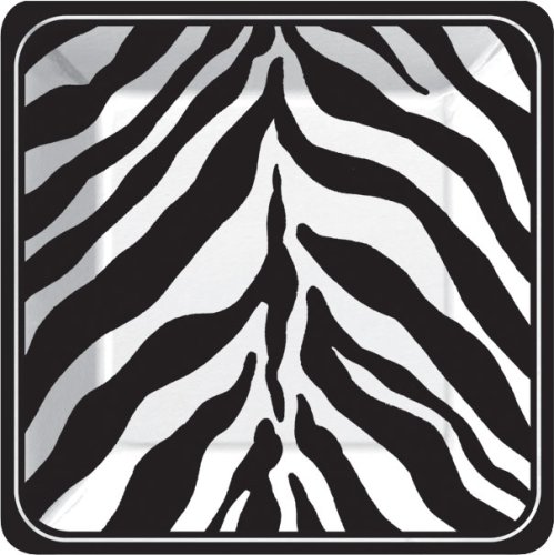Design Design Serengeti Black & White Desert Plate, 8-Count Packages (Pack of 6)