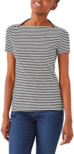 Kate Spade Saturday Women's Striped Jersey Cotton Slip Neck Tee Top (X-Large)