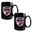 Fc Dallas Mls 2Pc Black Ceramic Mug Set - Primary Team Logo