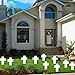 VictoryStore Yard Sign Outdoor Lawn Decorations - White Grave Marker Cross - Set of 10 - Corrugated Plastic, 16â€ X 22â€, W/2 Small Stakes