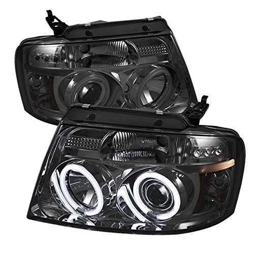 Spyder Auto PRO-YD-FF15004-CCFL-G2-SM Ford F150 Smoke Version 2 CCFL Halo LED Projector Headlight with Replaceable LEDs