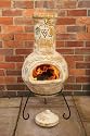 Large Yellow Outdoor Clay Grapes Chimenea