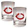 Minnesota Twins MLB 2pc Rocks Glass Set - Primary Logo by Great American Products