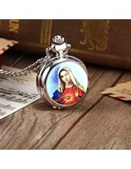 Youyoupifa Virgin Mary Alloy Quartz Chain Pocket Watch (Womens)