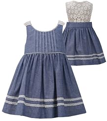 Girls Lace Cotton Knee Length Sleeveless  Dress