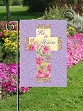He Is Risen Cross Mini Flag