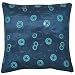 Decorative Handmade Cushion Cover / Pillow Sham With Floral Swirl Designs - Blue