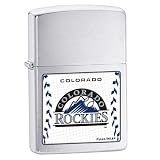 Zippo MLB Colorado Rockies Lighter (Silver, 5 1/2 x 3 1/2 cm)