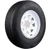 Carlisle Radial Trail Trailer Tires, ST225/75R 15 White Spoke