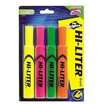 Avery HI-LITER Desk Style Highlighters 4 Pack (24063)