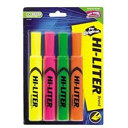 Avery HI-LITER Desk Style Highlighters 4 Pack (24063)